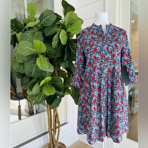 Tuckernuck Royal Shirt Dress, Queens Garden Floral, size Medium